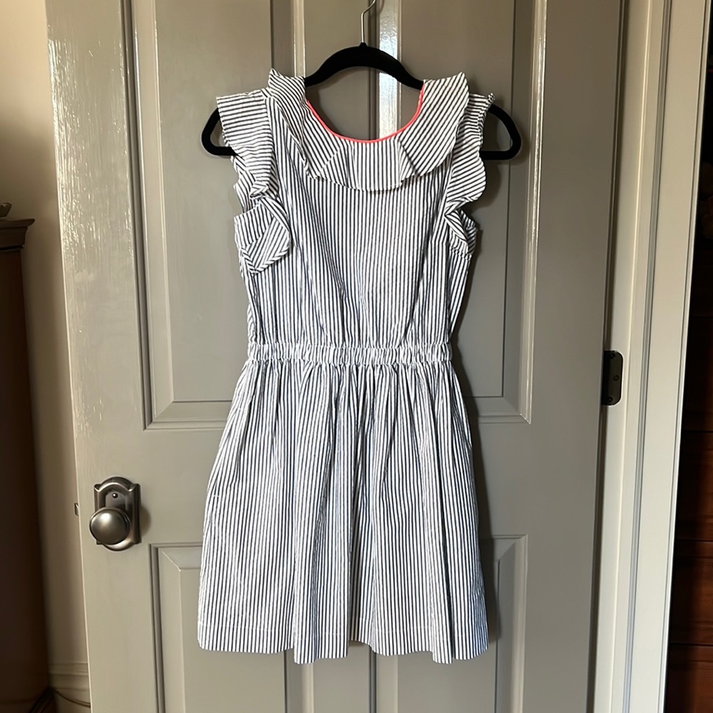 Crewcuts blue/white striped dress